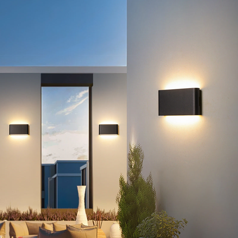 Fenwick Compact Wall Light, Slim Black White IP65 Waterproof LED Outdoor Sconce for Doorway & Narrow Wall
