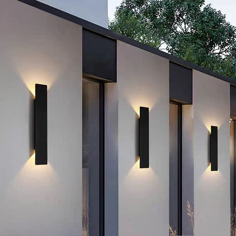 Selby Slim Strip Wall Light, Black IP65 Waterproof LED Outdoor Wall Sconce for Front Door, Fence & Pathway