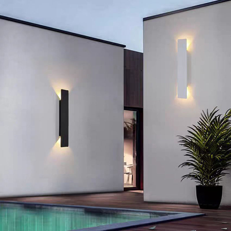 Selby Slim Strip Wall Light, Black IP65 Waterproof LED Outdoor Wall Sconce for Front Door, Fence & Pathway