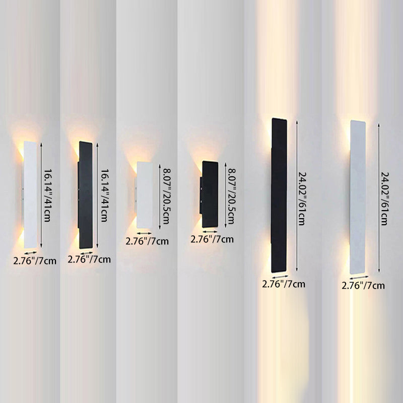 Selby Slim Strip Wall Light, Black IP65 Waterproof LED Outdoor Wall Sconce for Front Door, Fence & Pathway