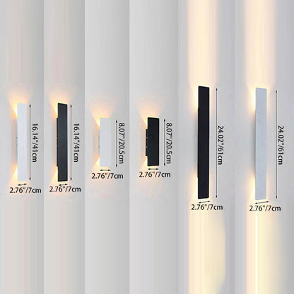 Selby Slim Strip Wall Light, Black IP65 Waterproof LED Outdoor Wall Sconce for Front Door, Fence & Pathway