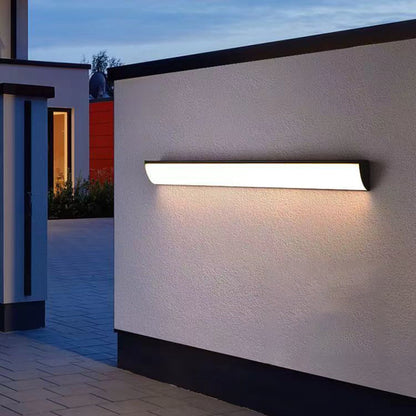 Halden Linear Outdoor Wall Light, Black IP65 Waterproof LED Up Down Wall Sconce for Porch, Patio & Garden Wall
