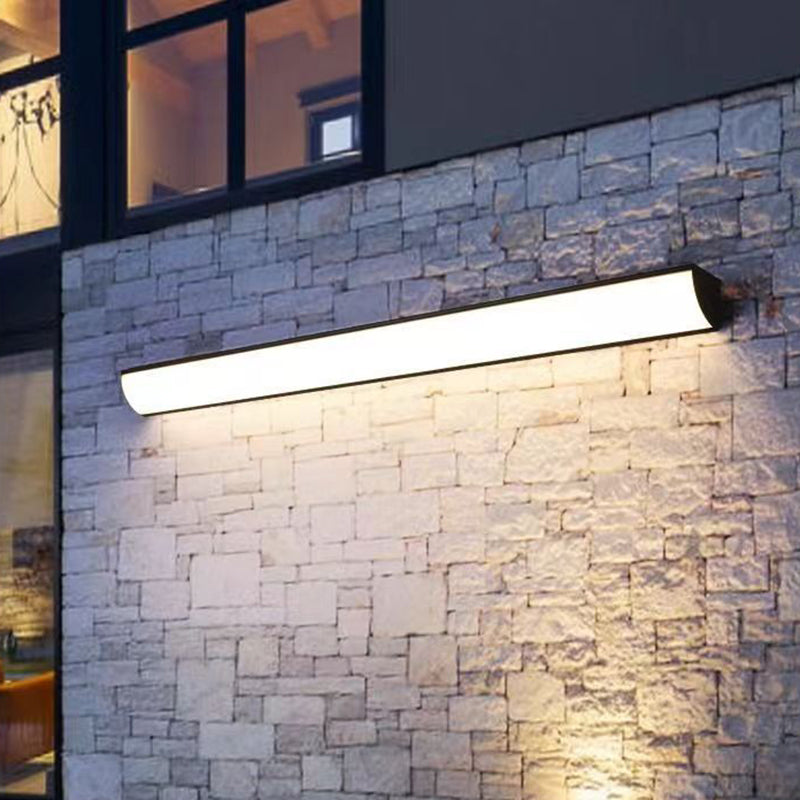 Halden Linear Outdoor Wall Light, Black IP65 Waterproof LED Up Down Wall Sconce for Porch, Patio & Garden Wall