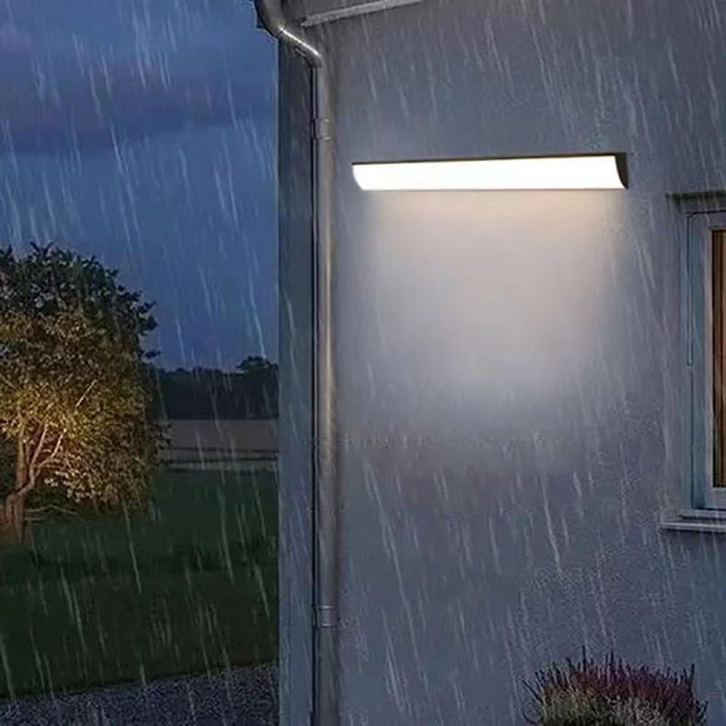 Halden Linear Outdoor Wall Light, Black IP65 Waterproof LED Up Down Wall Sconce for Porch, Patio & Garden Wall