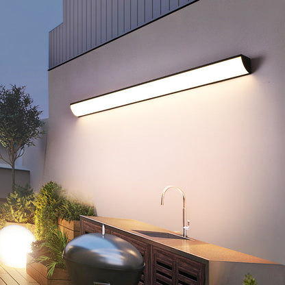 Halden Linear Outdoor Wall Light, Black IP65 Waterproof LED Up Down Wall Sconce for Porch, Patio & Garden Wall