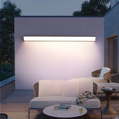 Halden Linear Outdoor Wall Light, Black IP65 Waterproof LED Up Down Wall Sconce for Porch, Patio & Garden Wall
