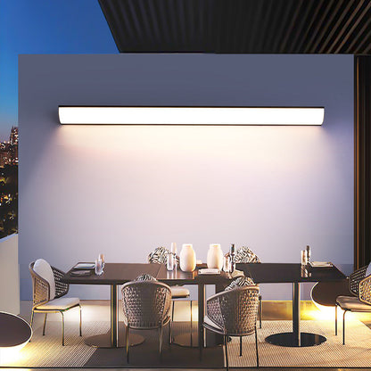 Halden Linear Outdoor Wall Light, Black IP65 Waterproof LED Up Down Wall Sconce for Porch, Patio & Garden Wall
