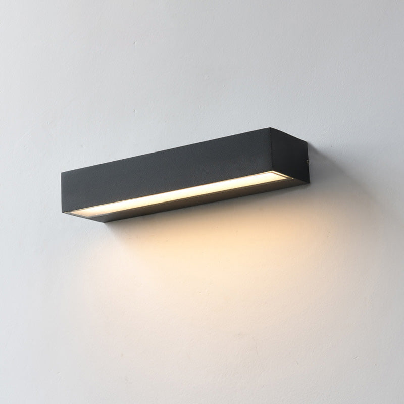 Tenby Linear Bar Wall Light, Black IP65 Waterproof LED Outdoor Wall Sconce for Porch, Patio, Fence & Driveway