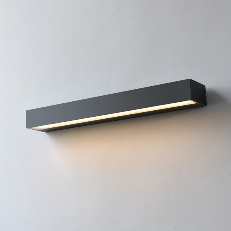 Tenby Linear Bar Wall Light, Black IP65 Waterproof LED Outdoor Wall Sconce for Porch, Patio, Fence & Driveway