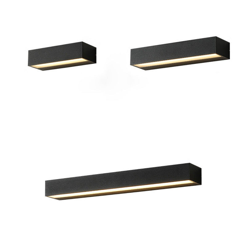 Tenby Linear Bar Wall Light, Black IP65 Waterproof LED Outdoor Wall Sconce for Porch, Patio, Fence & Driveway