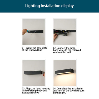Tenby Linear Bar Wall Light, Black IP65 Waterproof LED Outdoor Wall Sconce for Porch, Patio, Fence & Driveway