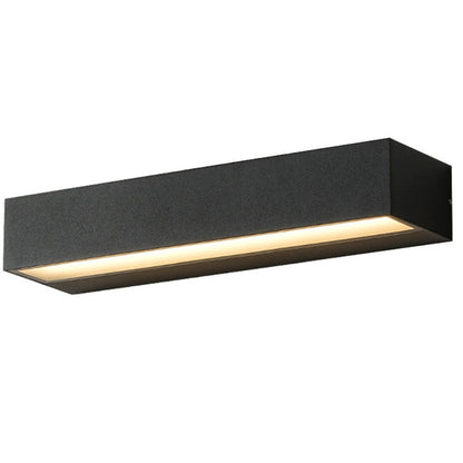 Tenby Linear Bar Wall Light, Black IP65 Waterproof LED Outdoor Wall Sconce for Porch, Patio, Fence & Driveway