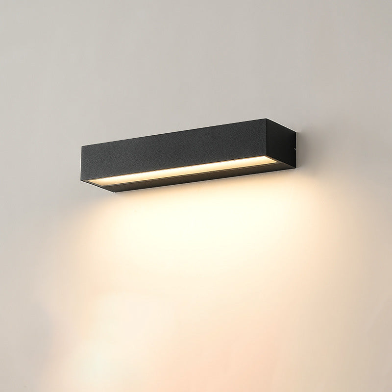 Tenby Linear Bar Wall Light, Black IP65 Waterproof LED Outdoor Wall Sconce for Porch, Patio, Fence & Driveway