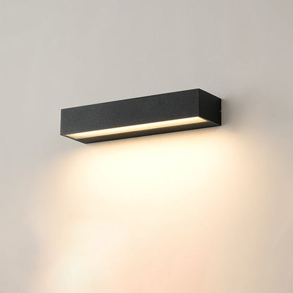 Tenby Linear Bar Wall Light, Black IP65 Waterproof LED Outdoor Wall Sconce for Porch, Patio, Fence & Driveway