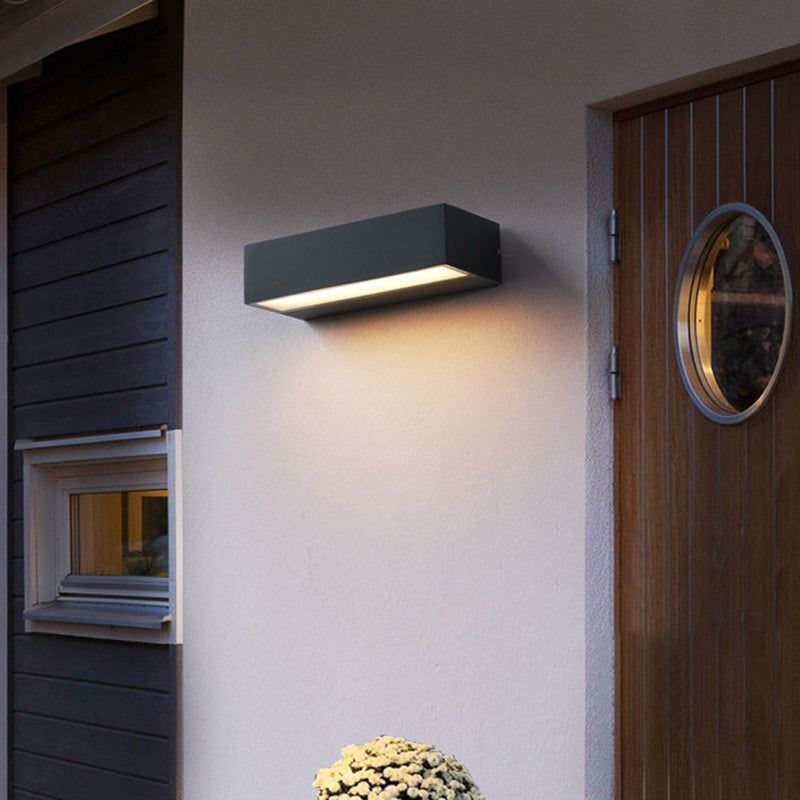 Tenby Linear Bar Wall Light, Black IP65 Waterproof LED Outdoor Wall Sconce for Porch, Patio, Fence & Driveway