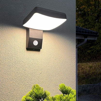 Ryland Rotating Wall Light, Black White IP65 Waterproof LED Motion Sensor Outdoor Light for Driveway & Garage