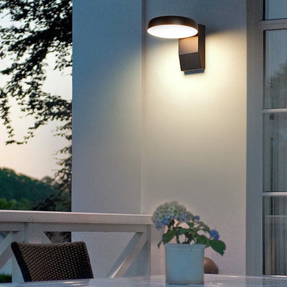 Ryland Rotating Wall Light, Black White IP65 Waterproof LED Motion Sensor Outdoor Light for Driveway & Garage