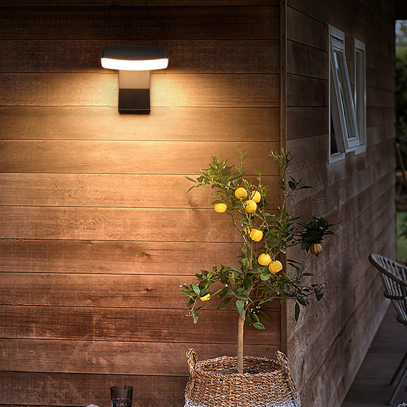 Ryland Rotating Wall Light, Black White IP65 Waterproof LED Motion Sensor Outdoor Light for Driveway & Garage