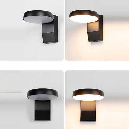 Ryland Rotating Wall Light, Black White IP65 Waterproof LED Motion Sensor Outdoor Light for Driveway & Garage