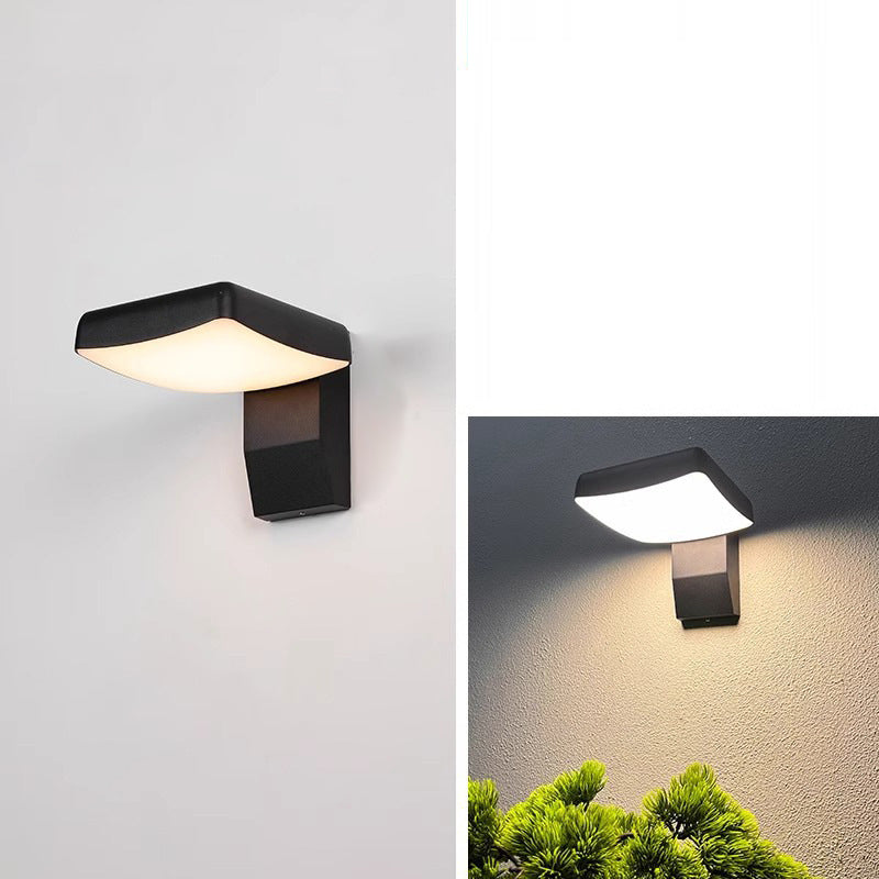 Ryland Rotating Wall Light, Black White IP65 Waterproof LED Motion Sensor Outdoor Light for Driveway & Garage