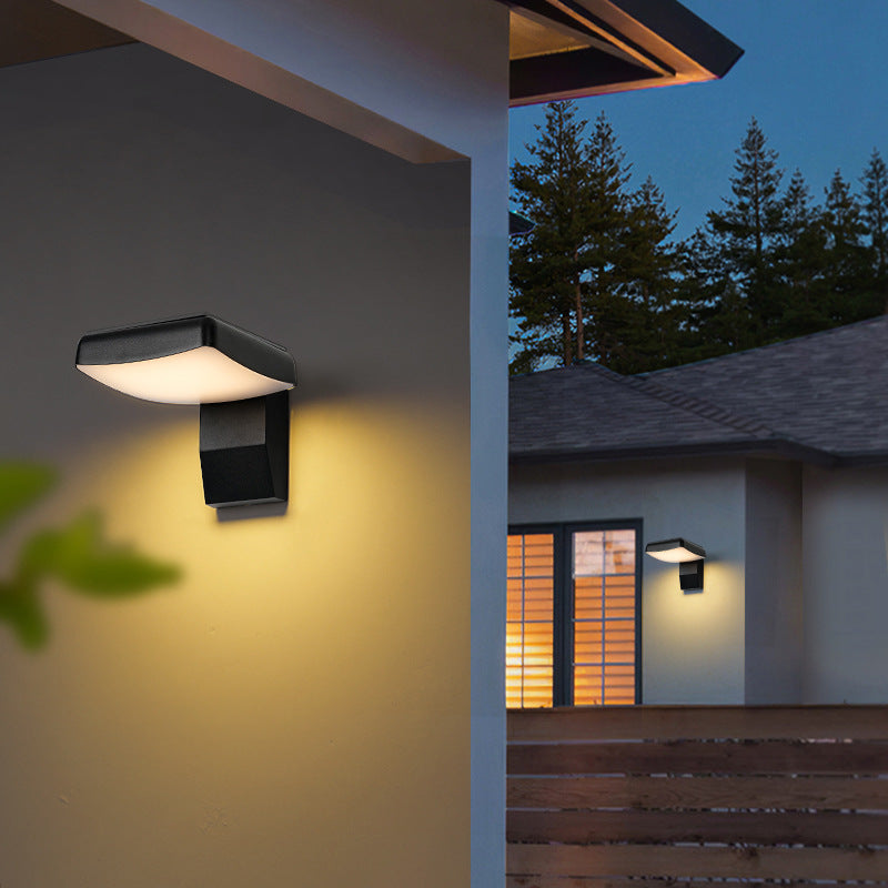 Ryland Rotating Wall Light, Black White IP65 Waterproof LED Motion Sensor Outdoor Light for Driveway & Garage
