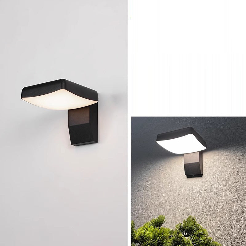 Ryland Rotating Wall Light, Black White IP65 Waterproof LED Motion Sensor Outdoor Light for Driveway & Garage