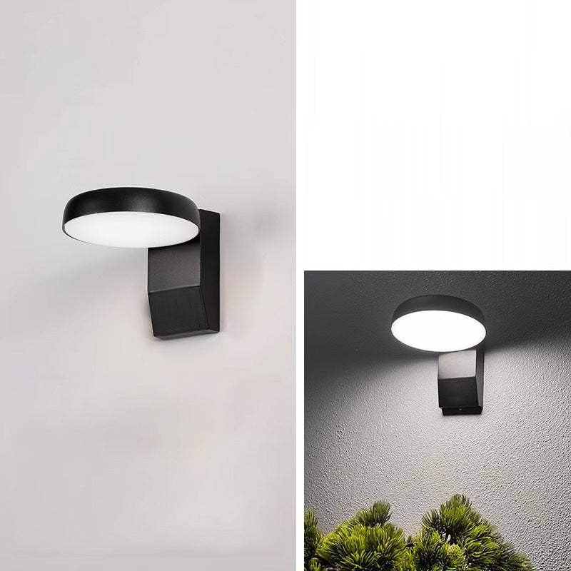 Ryland Rotating Wall Light, Black White IP65 Waterproof LED Motion Sensor Outdoor Light for Driveway & Garage