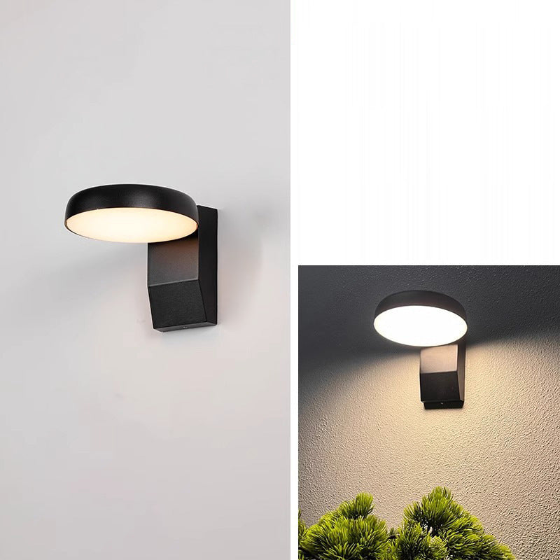 Ryland Rotating Wall Light, Black White IP65 Waterproof LED Motion Sensor Outdoor Light for Driveway & Garage