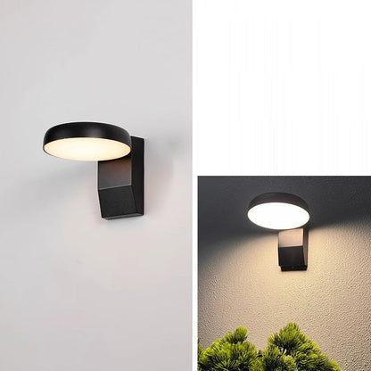 Ryland Rotating Wall Light, Black White IP65 Waterproof LED Motion Sensor Outdoor Light for Driveway & Garage