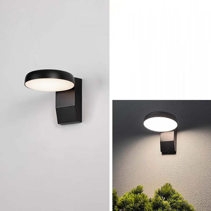 Ryland Rotating Wall Light, Black White IP65 Waterproof LED Motion Sensor Outdoor Light for Driveway & Garage