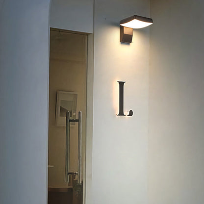 Ryland Rotating Wall Light, Black White IP65 Waterproof LED Motion Sensor Outdoor Light for Driveway & Garage