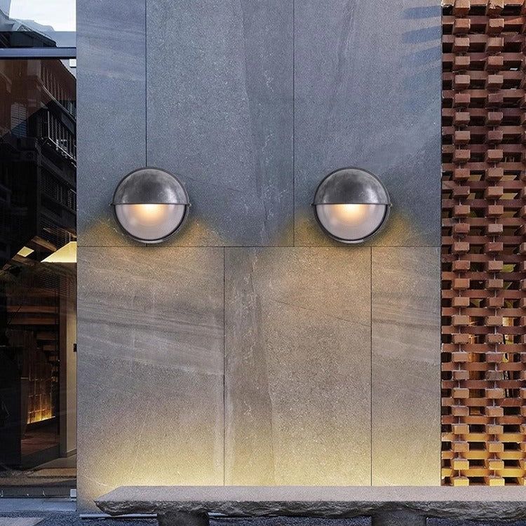 Ashby Frosted Globe Sconce, Frosted Glass E26 Wall Light for Covered Porch, Hallway & Workshop
