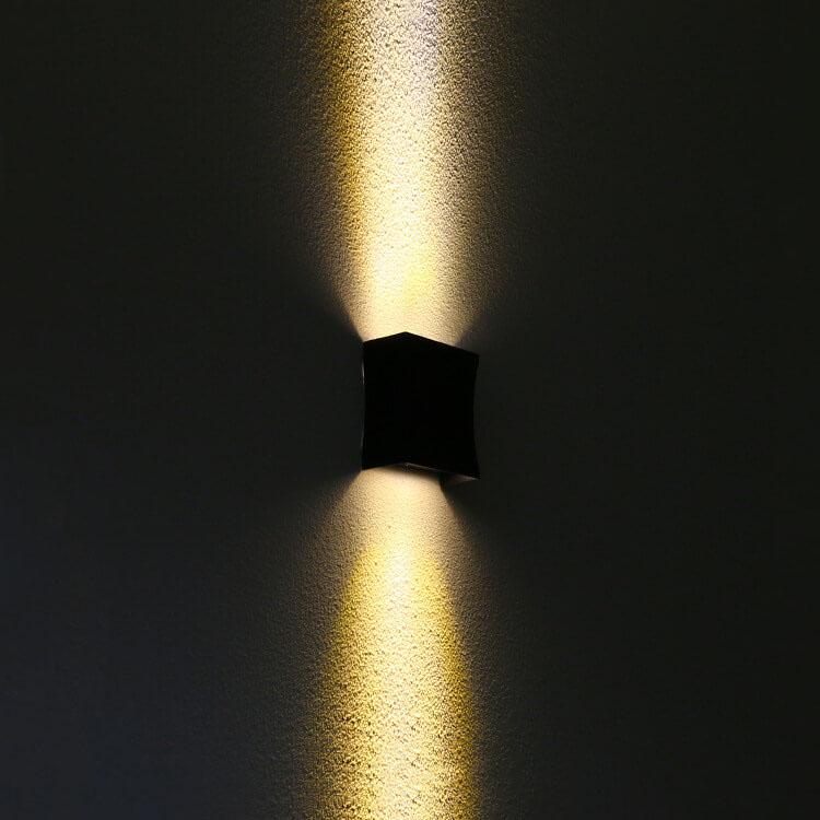 Slate Flat Panel Wall Light, Ultra Slim Black Silver IP65 Waterproof LED Outdoor Sconce for Passage, Door & Gate
