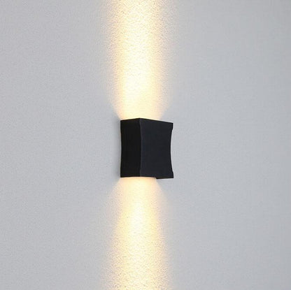 Slate Flat Panel Wall Light, Ultra Slim Black Silver IP65 Waterproof LED Outdoor Sconce for Passage, Door & Gate