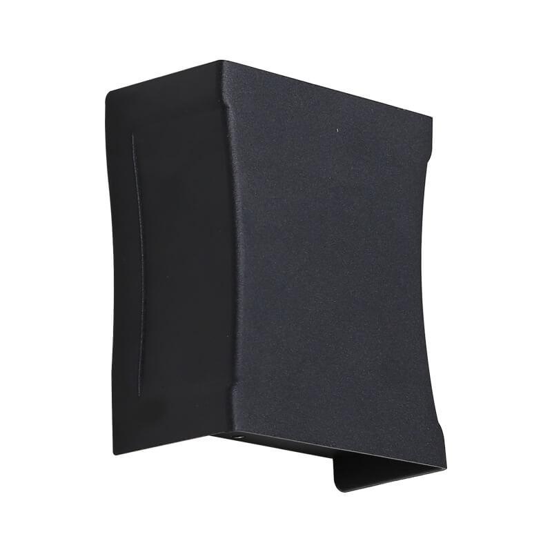 Slate Flat Panel Wall Light, Ultra Slim Black Silver IP65 Waterproof LED Outdoor Sconce for Passage, Door & Gate