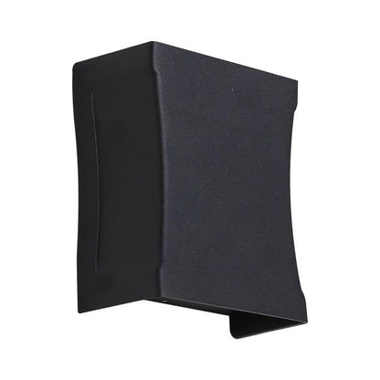 Slate Flat Panel Wall Light, Ultra Slim Black Silver IP65 Waterproof LED Outdoor Sconce for Passage, Door & Gate