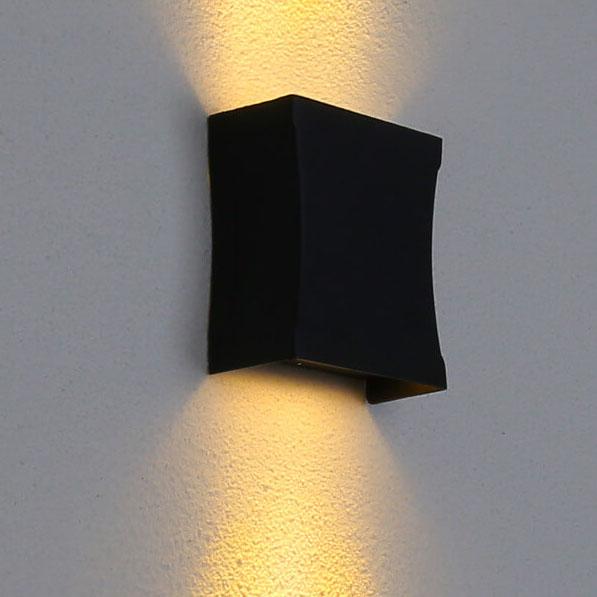 Slate Flat Panel Wall Light, Ultra Slim Black Silver IP65 Waterproof LED Outdoor Sconce for Passage, Door & Gate