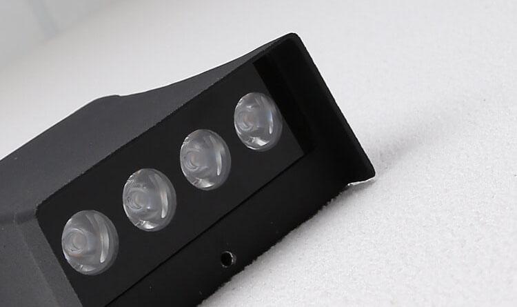 Slate Flat Panel Wall Light, Ultra Slim Black Silver IP65 Waterproof LED Outdoor Sconce for Passage, Door & Gate
