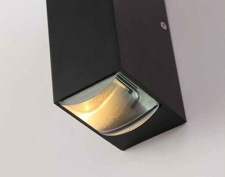 Ashford Twin Beam Wall Sconce, Black LED Up Down Indoor Wall Light for Hallway, Stairway & Covered Porch