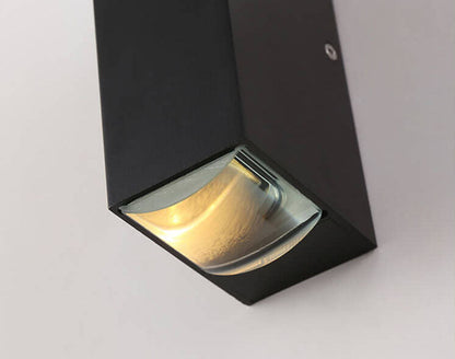Ashford Twin Beam Wall Sconce, Black LED Up Down Indoor Wall Light for Hallway, Stairway & Covered Porch