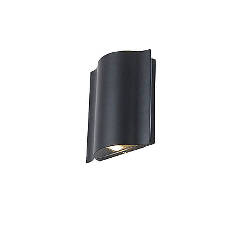Crest Wave Wall Light, Black IP65 Waterproof Multi Beam LED Outdoor Sconce for Brick, Stone & Garden Wall