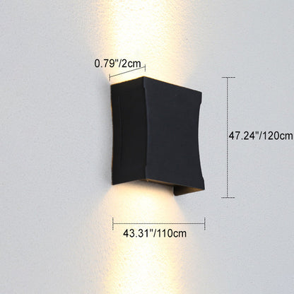 Nash Slim Wall Light, Ultra Slim Black IP65 Waterproof LED Outdoor Sconce for Door Reveal & Narrow Passage