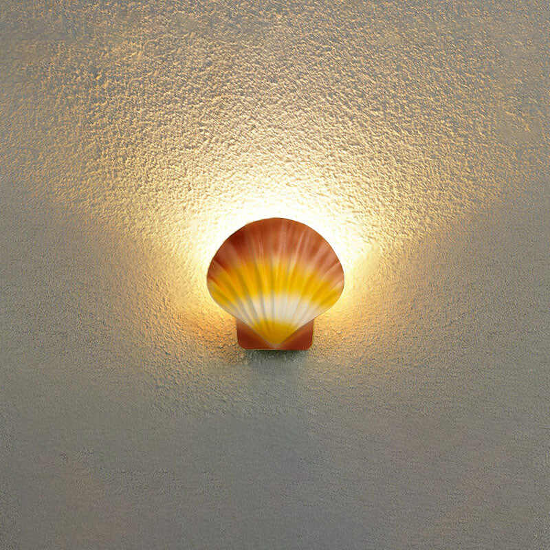 Cowrie Shell Wall Sconce, IP65 Waterproof LED Outdoor Wall Light for Courtyard, Terrace & Garden Wall
