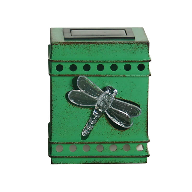 Meadowlark Solar Garden Accent Light, Aged Green Solar Stake Light for Border & Planting