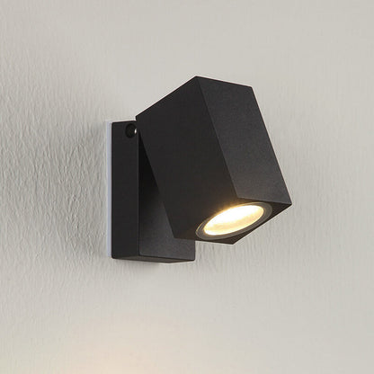 Pike Adjustable Spot Sconce, Small Black Grey IP65 Waterproof GU10 Outdoor Spotlight for Tree, Wall & House Number