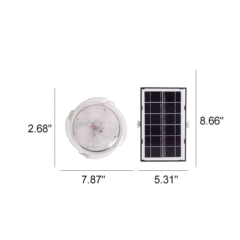 Solstice Solar Ceiling Light, White Solar Shed Light for Workshop, Summerhouse & Garden Room