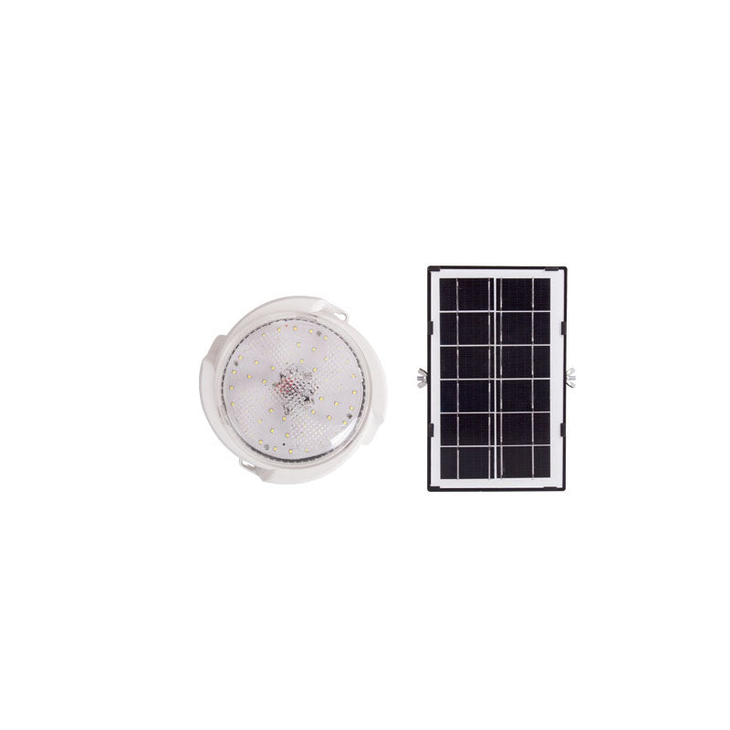 Solstice Solar Ceiling Light, White Solar Shed Light for Workshop, Summerhouse & Garden Room
