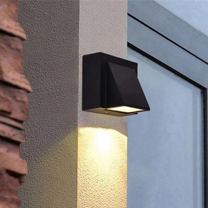 Pike Miniature Beam Wall Light, Black IP65 Waterproof LED Outdoor Sconce for Steps, Path & Garden Wall