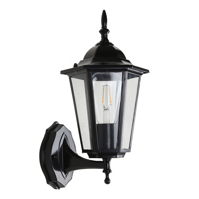 Ellerby Frosted Glass Wall Lantern, Black Bronze IP65 Waterproof Outdoor Porch Light for Front & Side Door