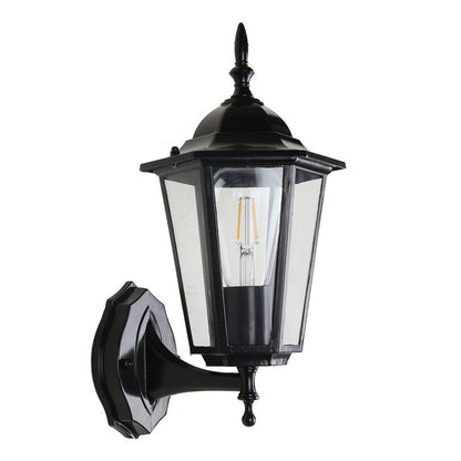 Ellerby Frosted Glass Wall Lantern, Black Bronze IP65 Waterproof Outdoor Porch Light for Front & Side Door